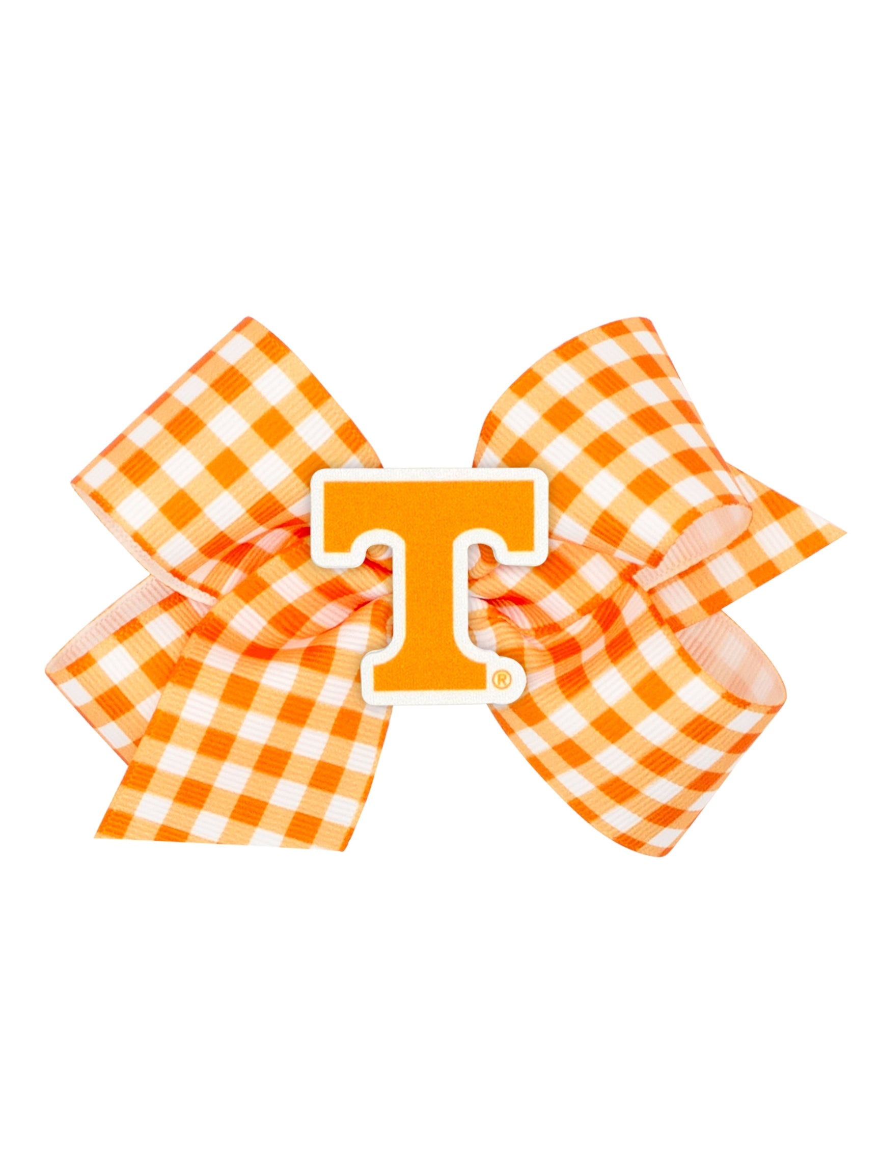 Collegiate Gingham Bow w/Logo