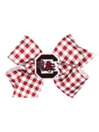 Collegiate Gingham Bow w/Logo