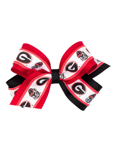 Logo Print Grosgrain Overlay Bow