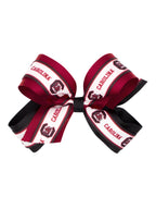 Logo Print Grosgrain Overlay Bow