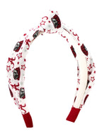 College Star Print Knot Headband