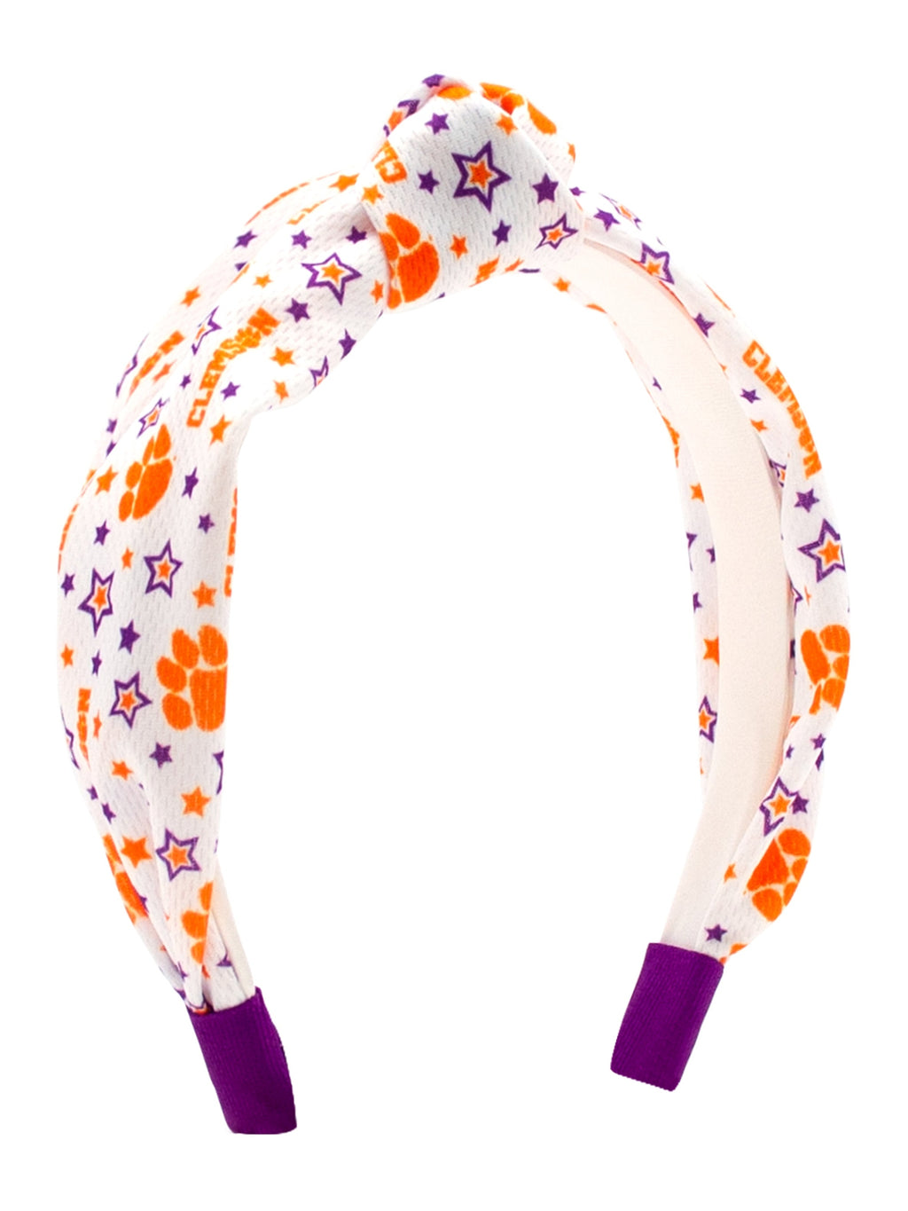 College Star Print Knot Headband