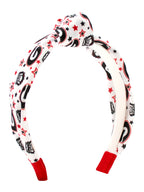 College Star Print Knot Headband