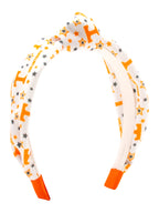College Star Print Knot Headband