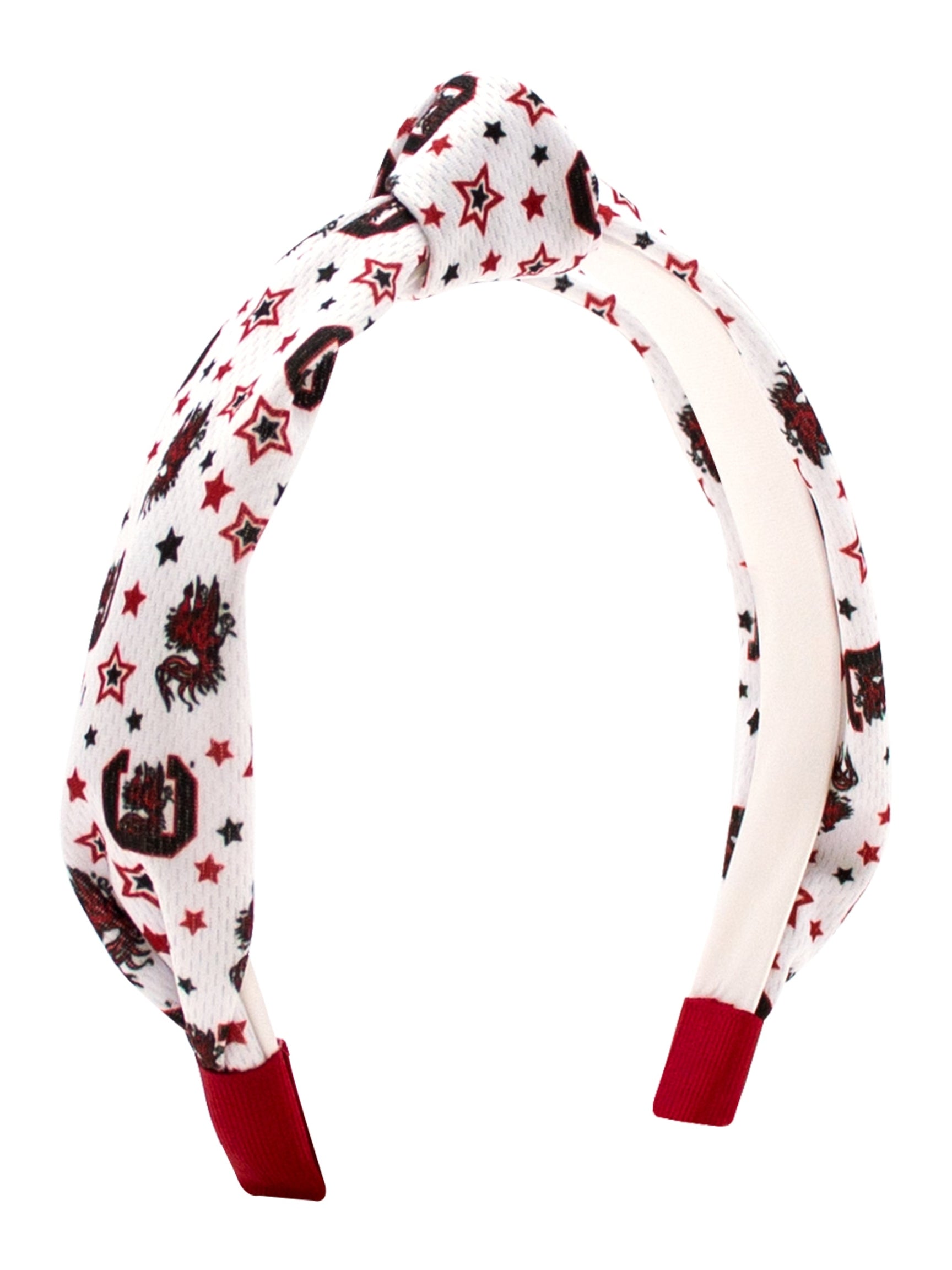 College Star Print Knot Headband