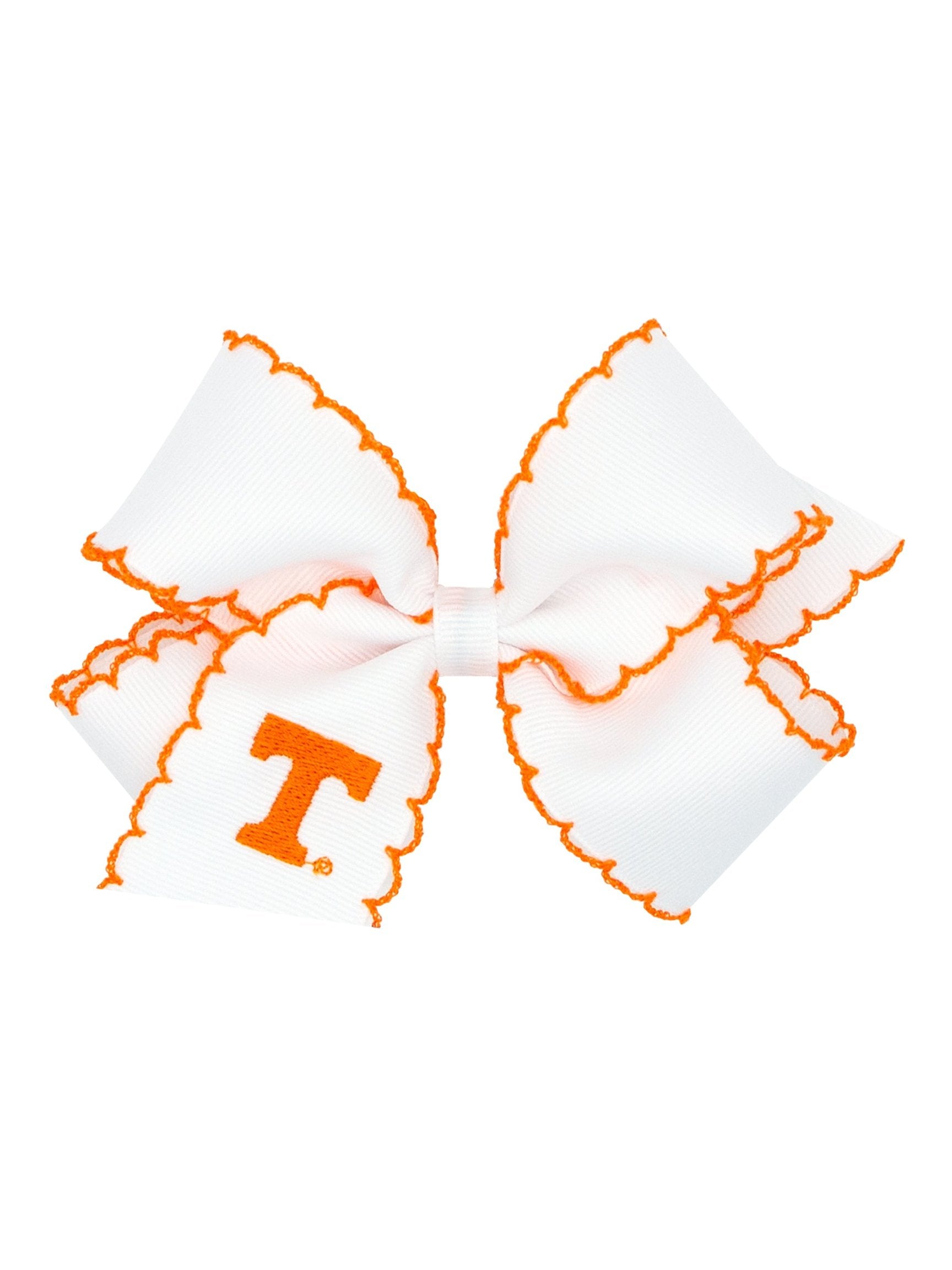 Moonstitch Embroidered Grosgrain Bow - Collegiate