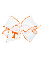 Moonstitch Embroidered Grosgrain Bow - Collegiate