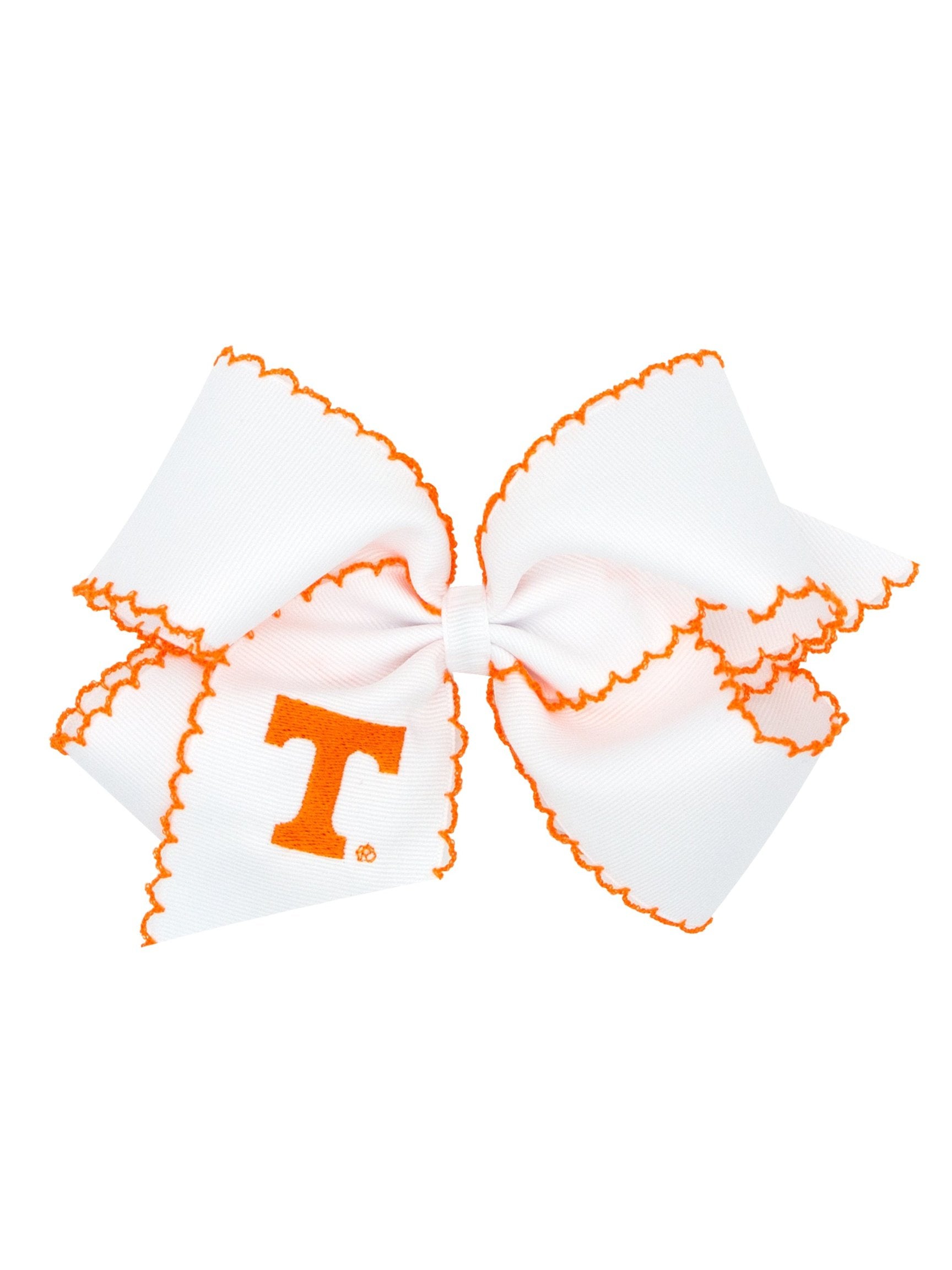 Moonstitch Embroidered Grosgrain Bow - Collegiate