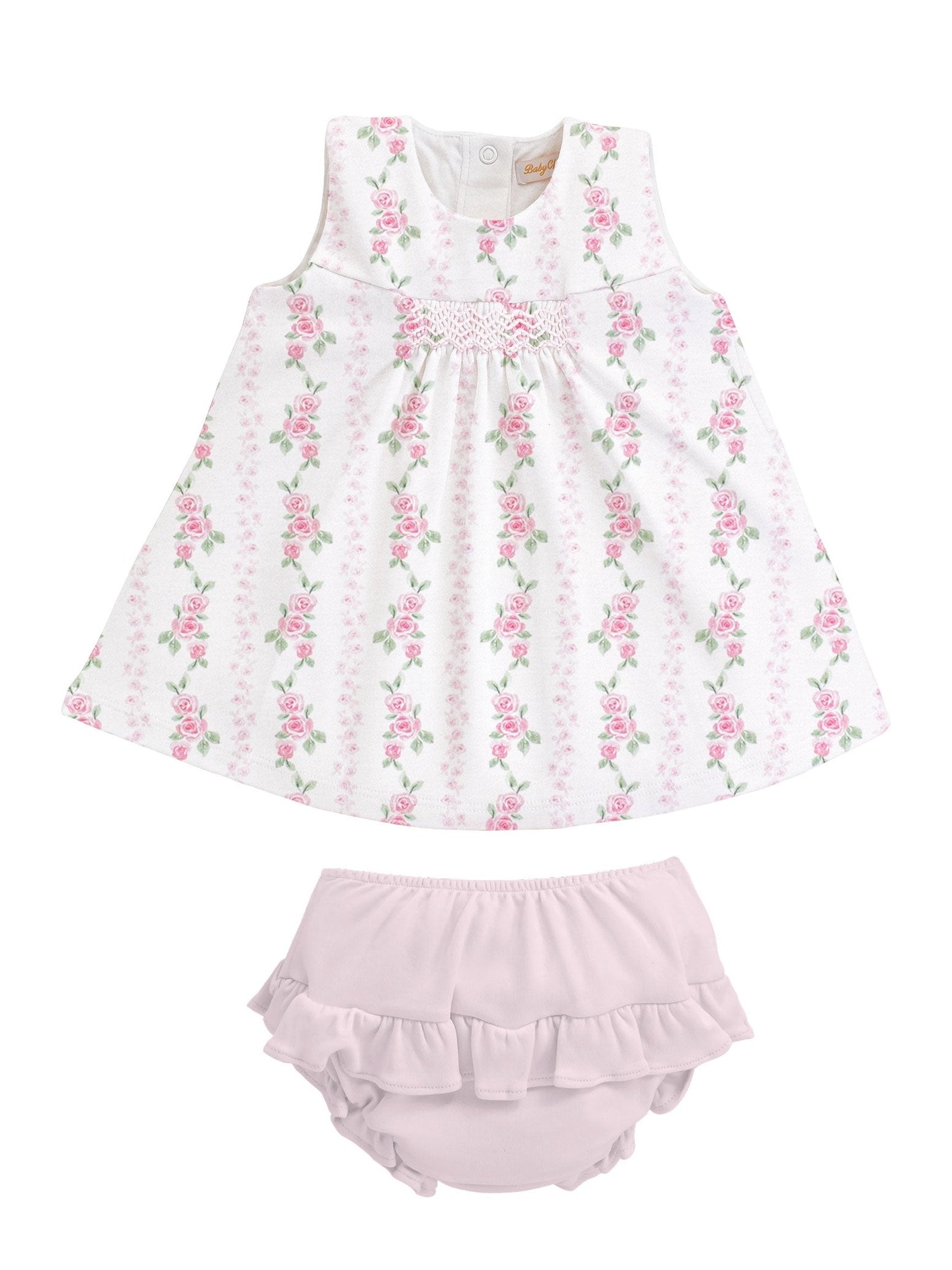Soft Roses Hand Smocked Dress - Posh Tots Children's Boutique