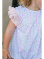 PRE-ORDER Blake Bubble - Blue Floral Scallop