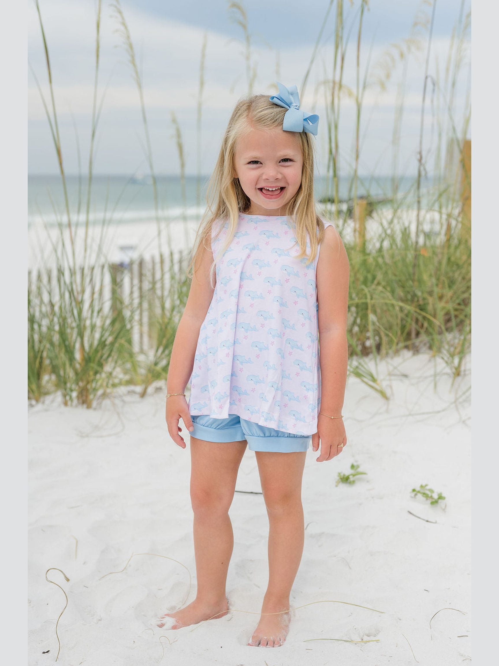 PRE-ORDER Lottie Bloomer/Banded Short Set - Oh Whale