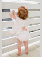 PRE-ORDER Natalie Bloomer Set - Pink Gauze Dot
