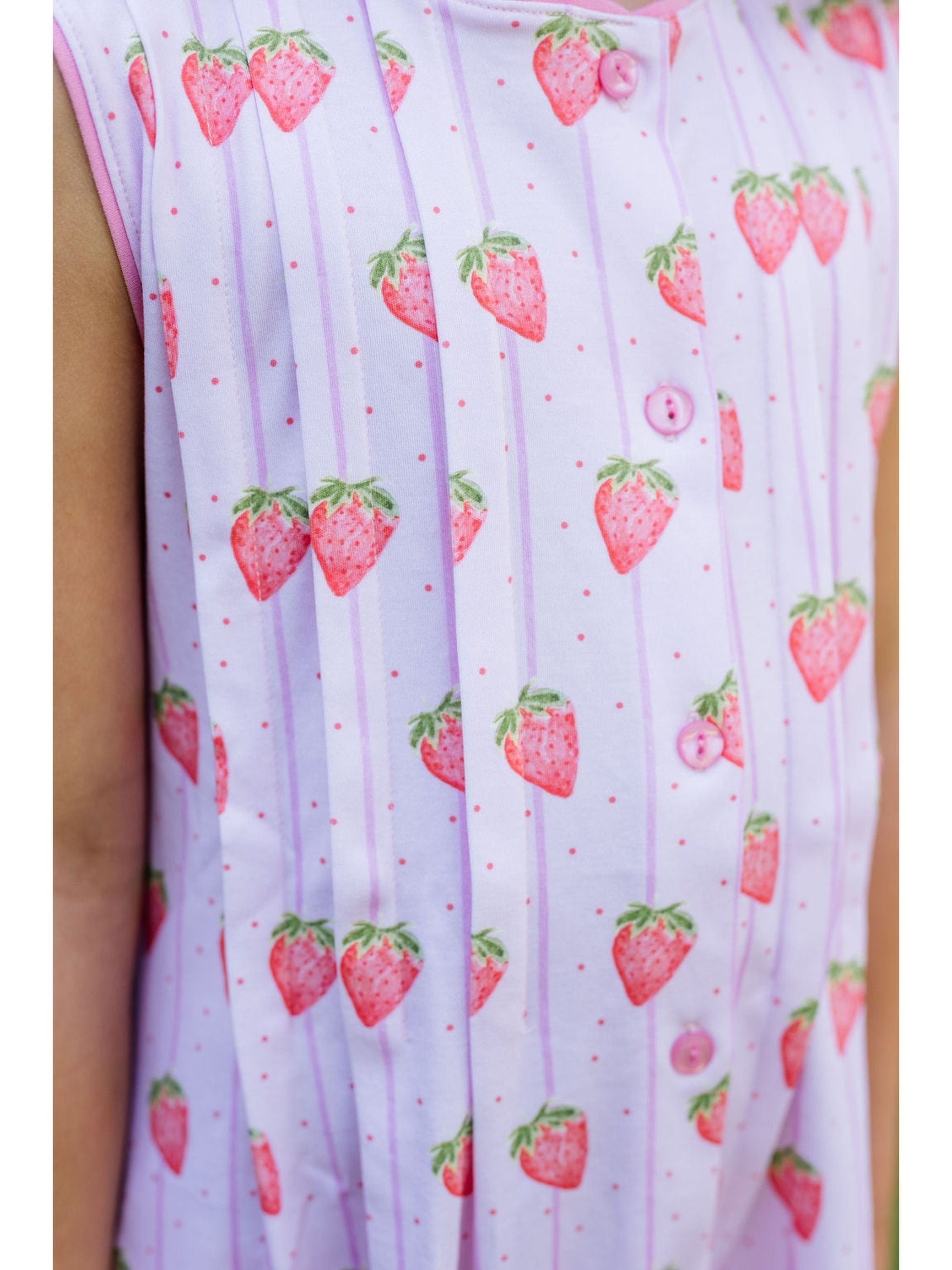 PRE-ORDER Reagan Dress - Strawberry Stripe