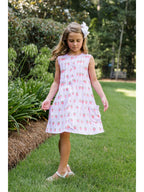 PRE-ORDER Reagan Dress - Strawberry Stripe