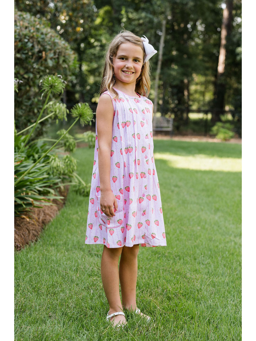 PRE-ORDER Reagan Dress - Strawberry Stripe