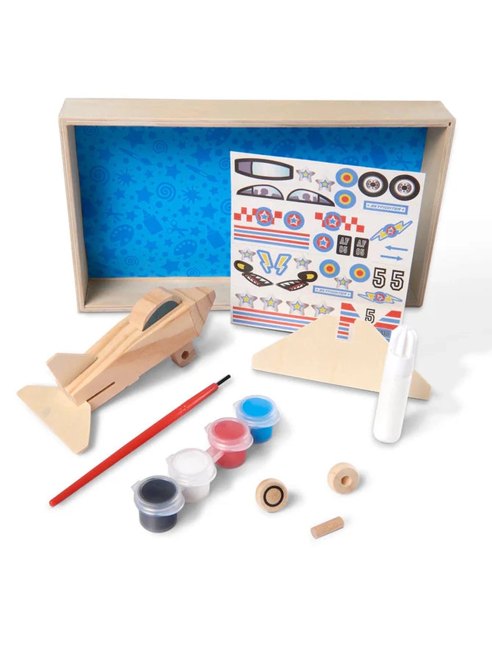 Decorate-Your-Own Wooden Plane