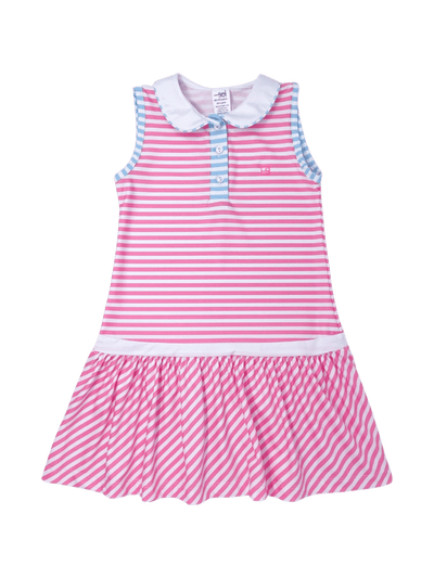 Darla Dropwaist Dress - Pink & Blue Stripe