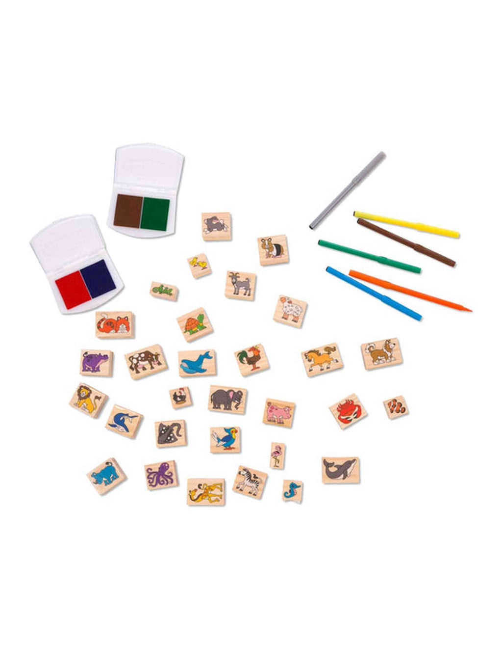 Deluxe Wooden Stamp Set - Animals