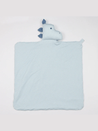 Dino Dots Lovey Blanket - Baby Blue