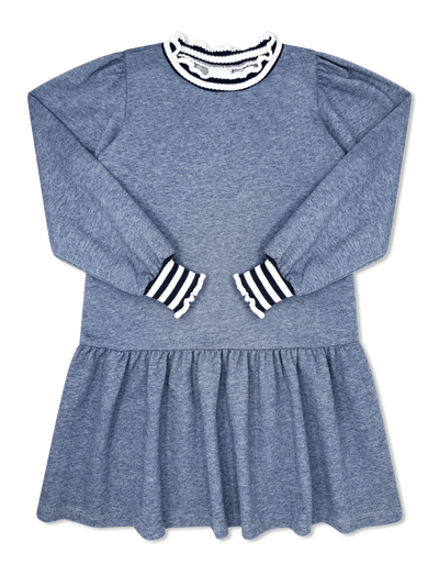 Dorothy Dropwaist Dress- Danbury Denim Knit