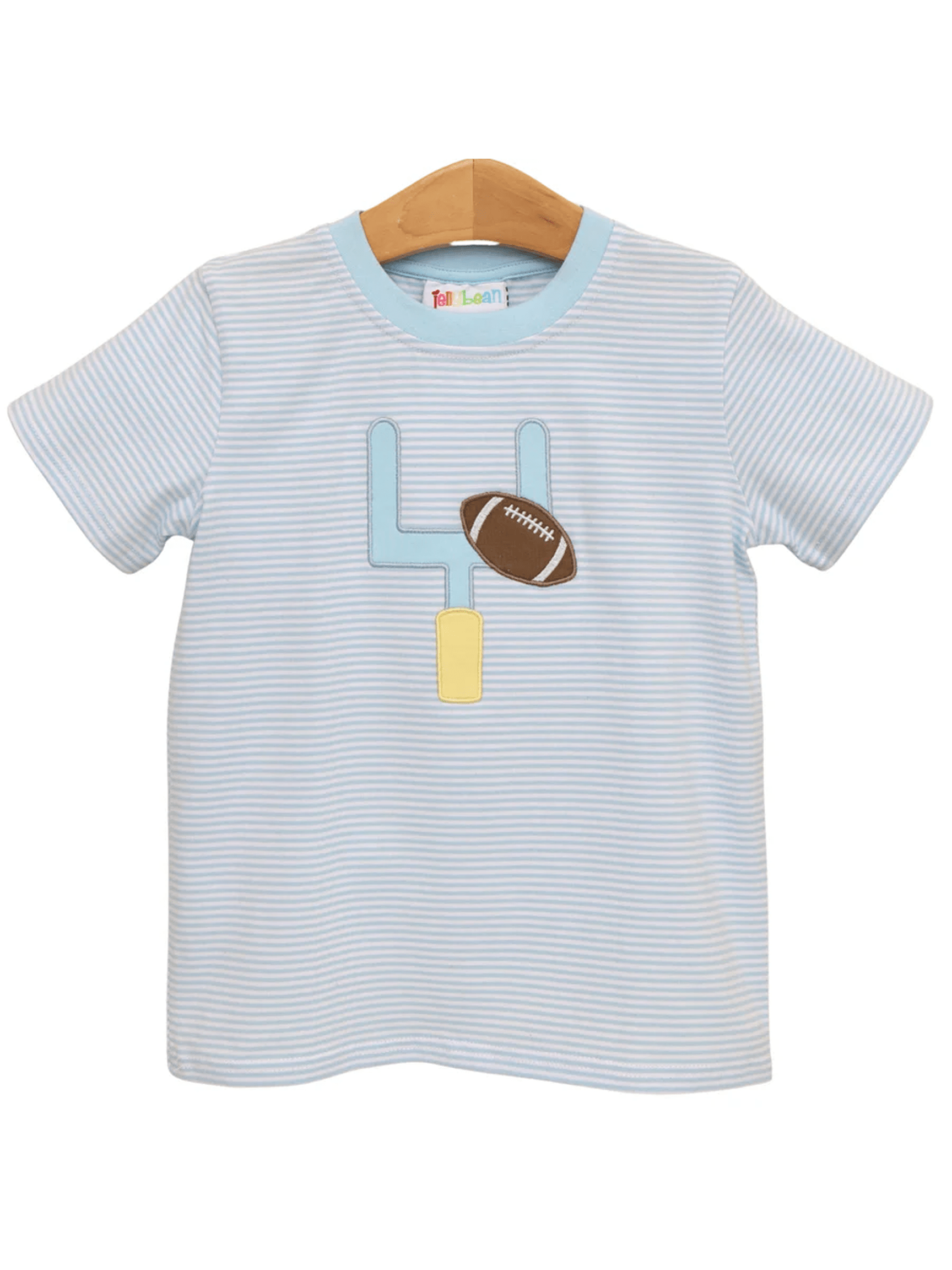 Down, Set, Hut Shirt- Light Blue Stripe