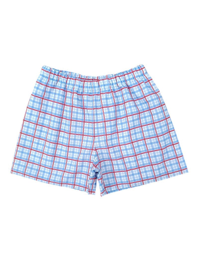 PRE-ORDER Conrad Shorts- Red & Blue Plaid