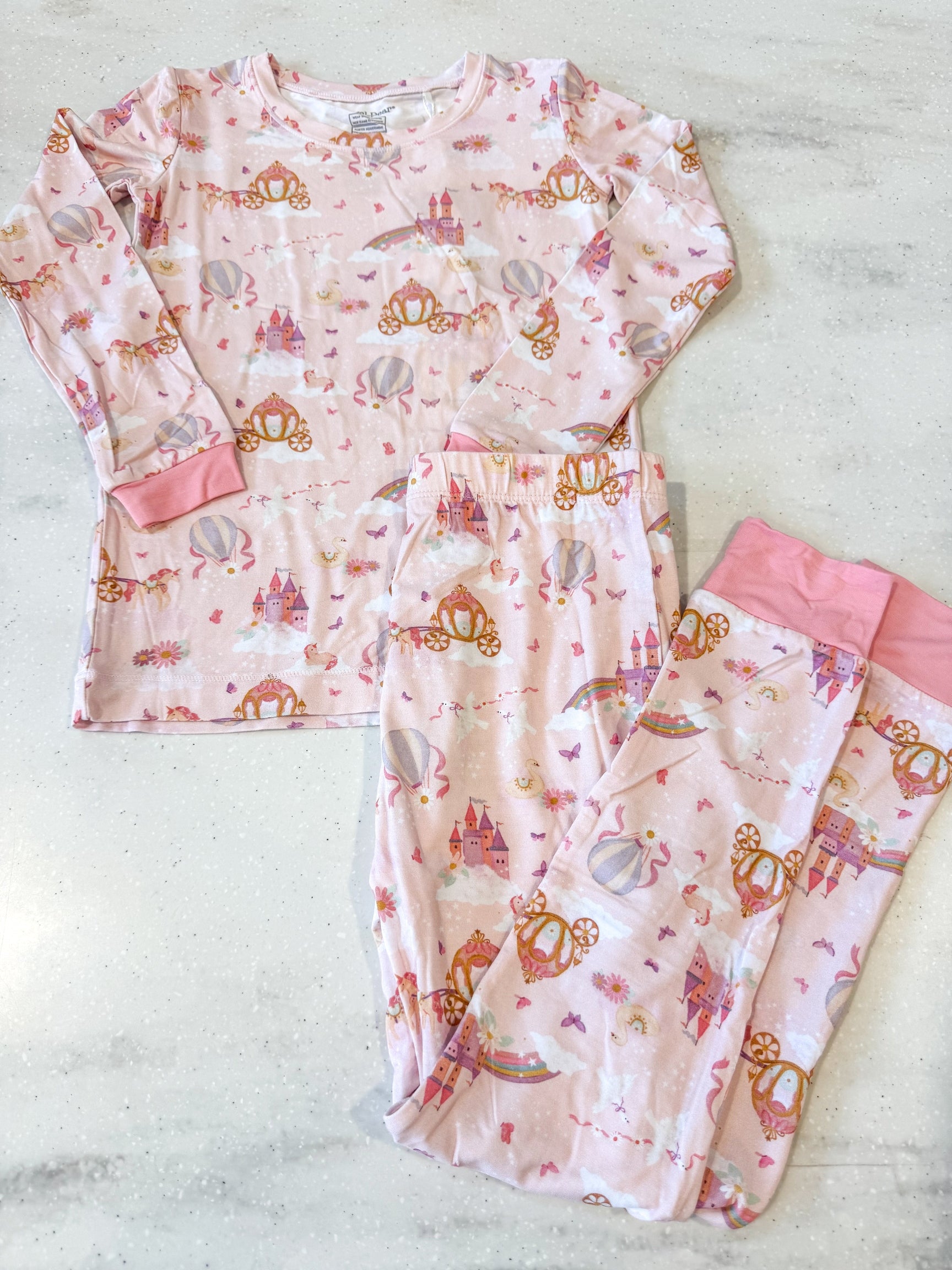 Princess Unicorns and Castle - Long Sleeve Loungewear Set