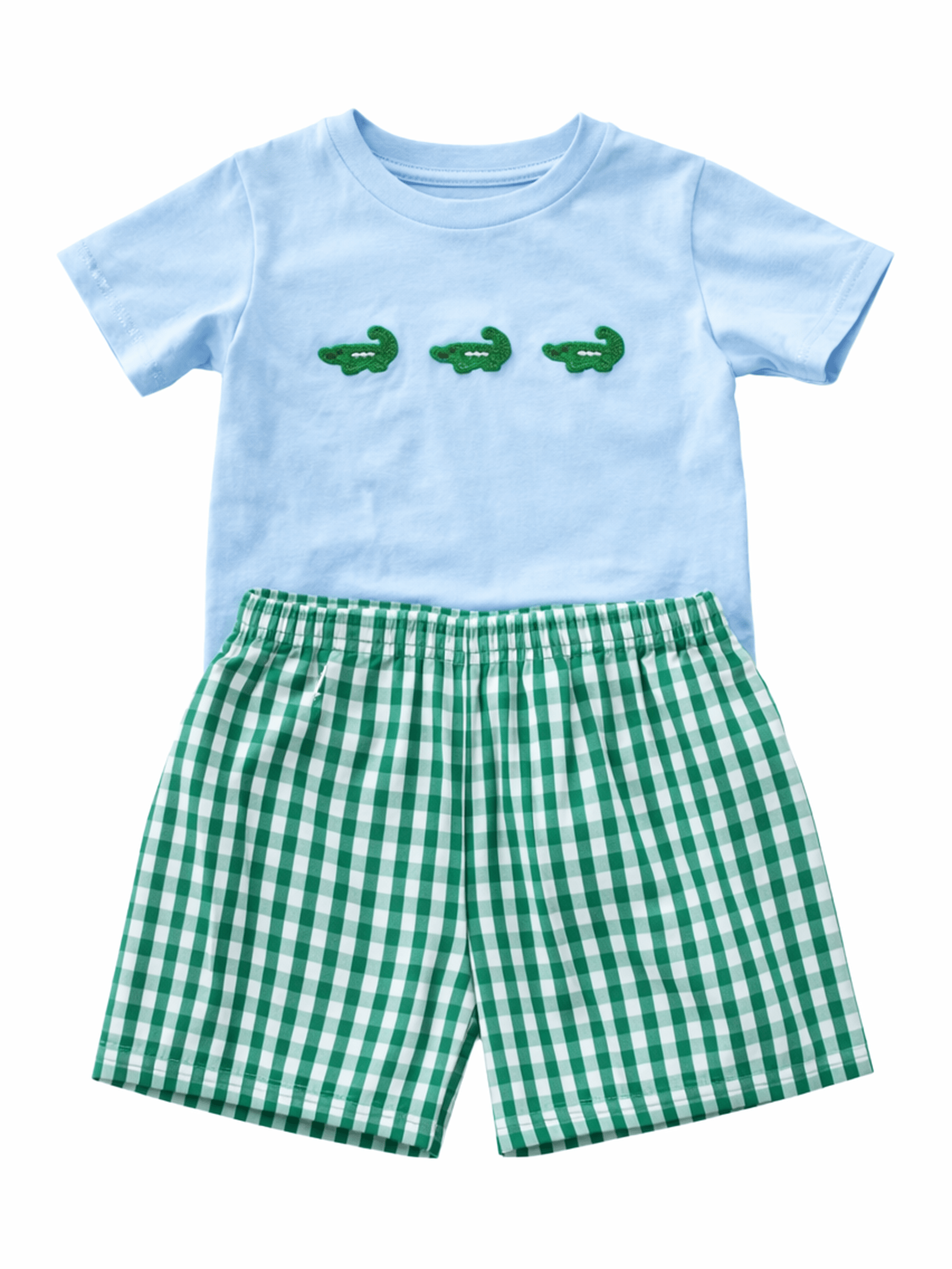 French Knot Alligator Short Set