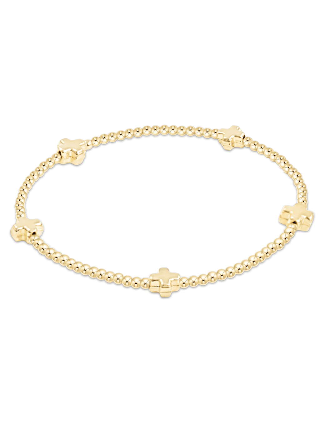 egirl Signature Cross Small 2mm Gold Bracelet