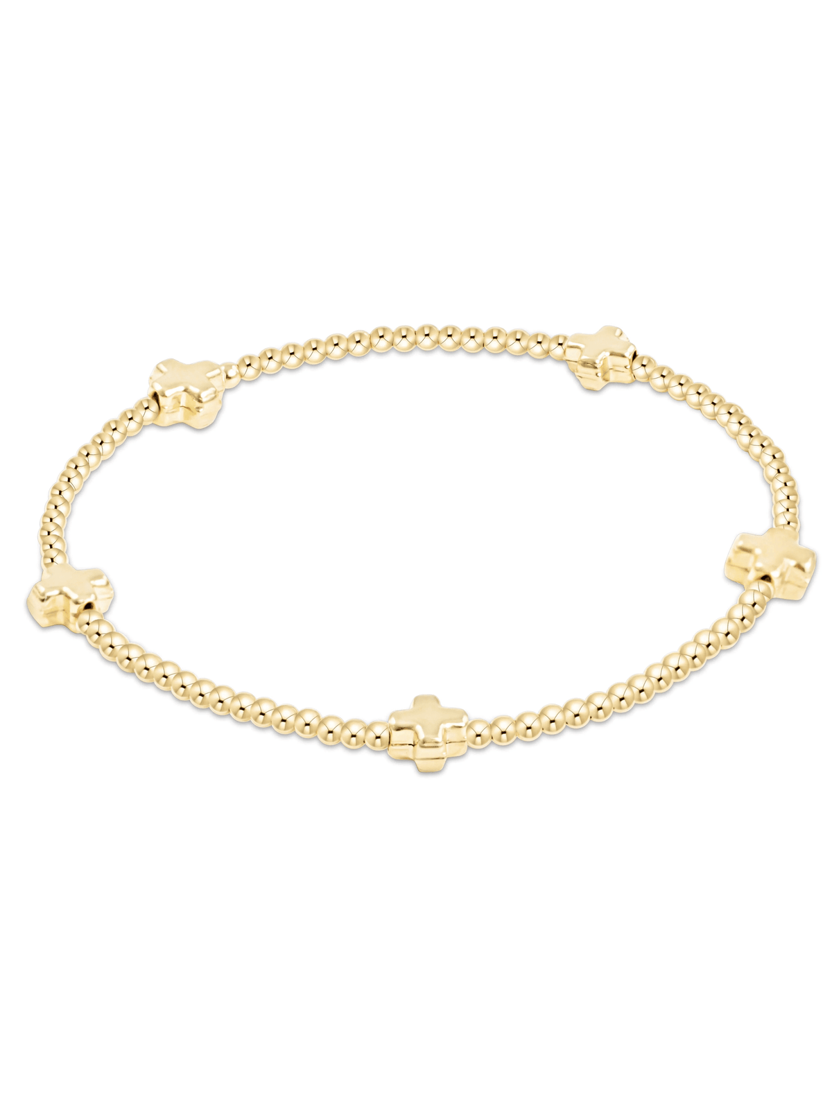 egirl Signature Cross Small 2mm Gold Bracelet