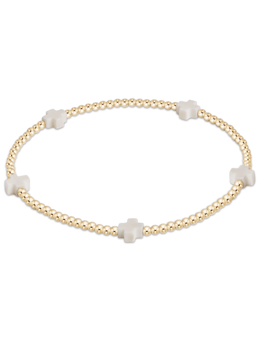 egirl Signature Cross Small 2mm Gold Bracelet