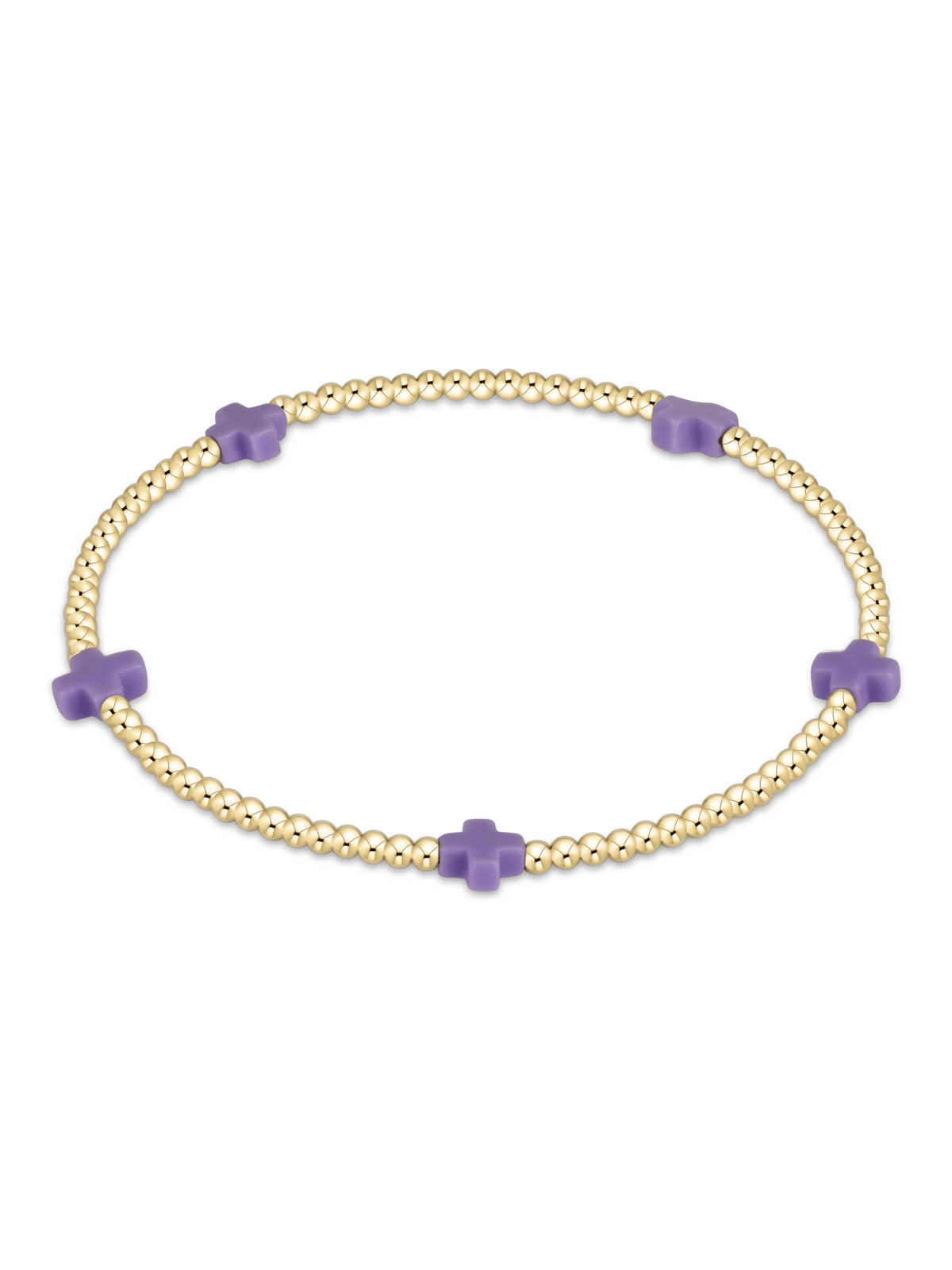 egirl Signature Cross Small 2mm Gold Bracelet