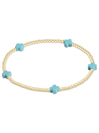egirl Signature Cross Small 2mm Gold Bracelet