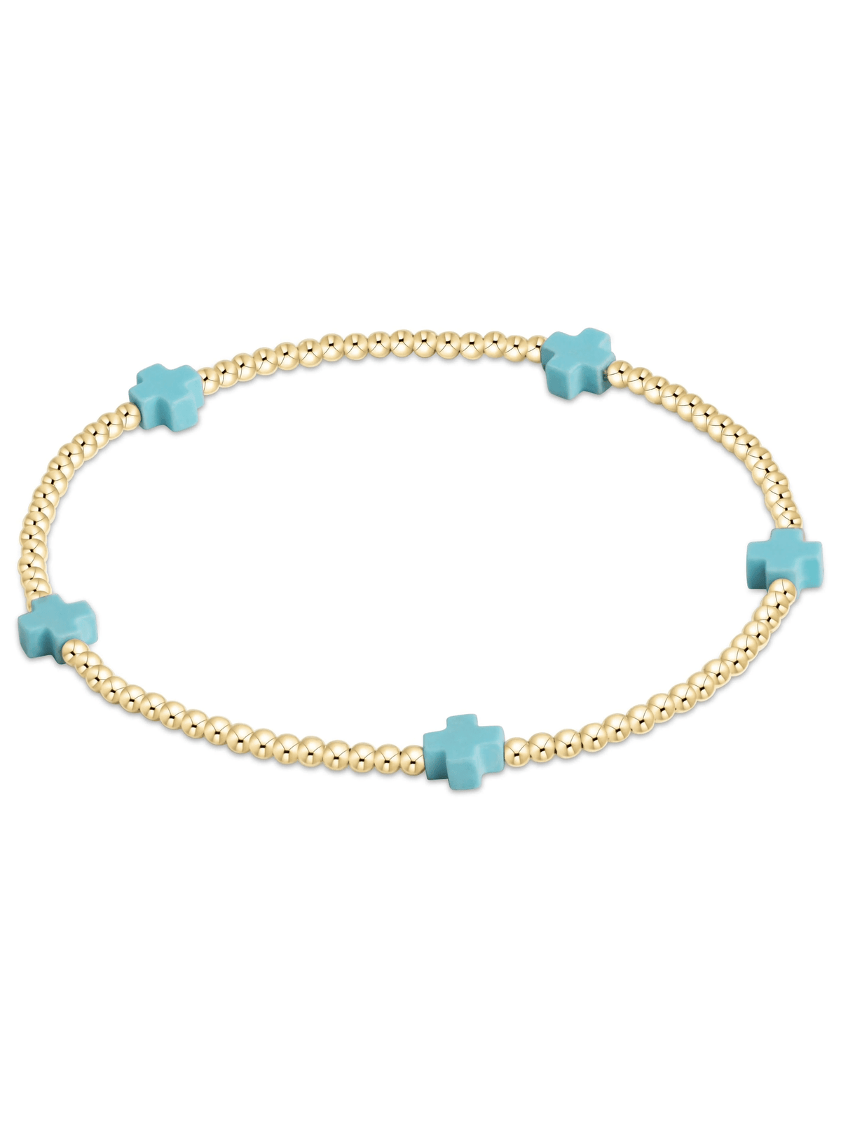 egirl Signature Cross Small 2mm Gold Bracelet