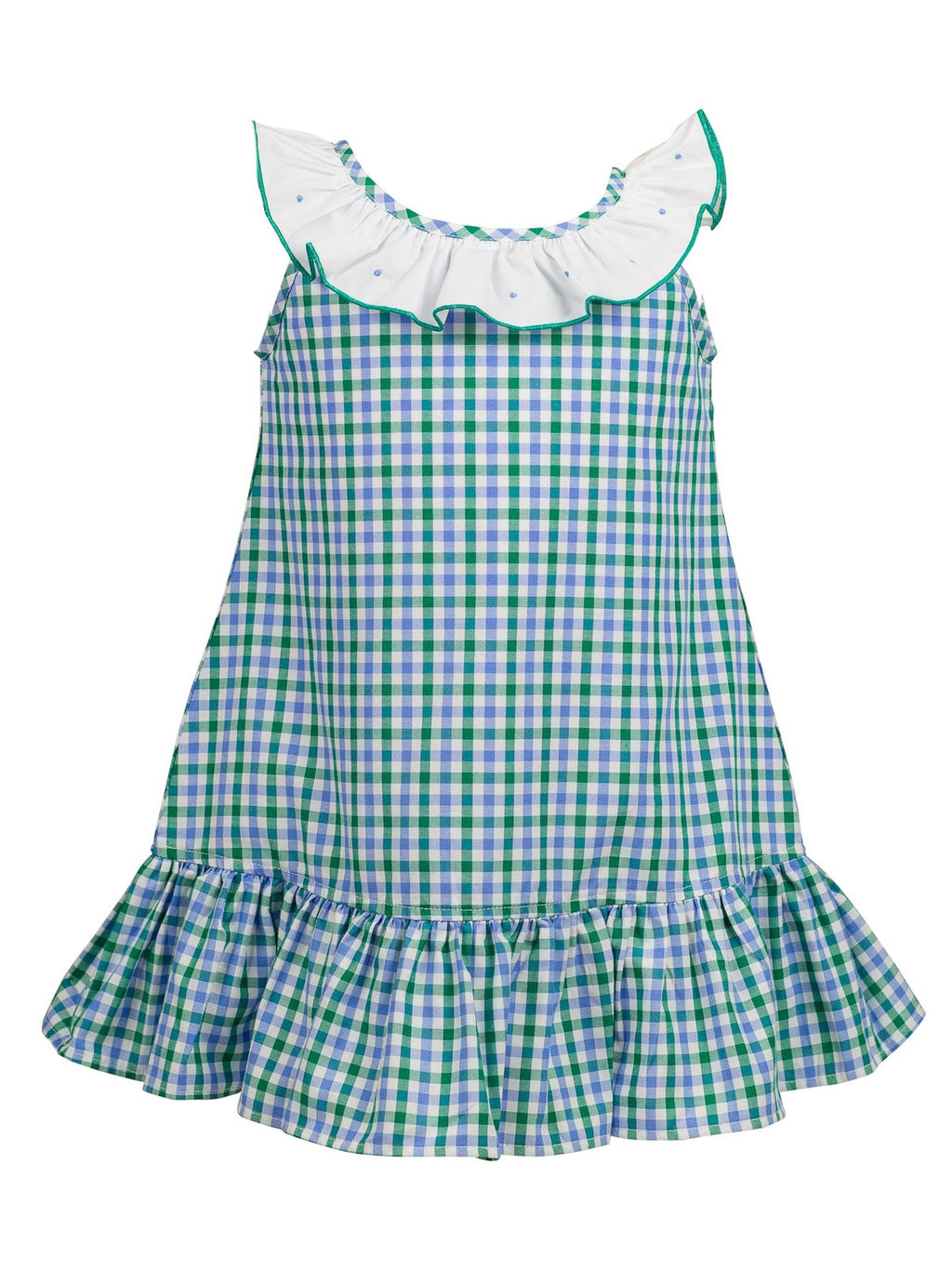PRE-ORDER Effie Blue/Green Plaid Dress