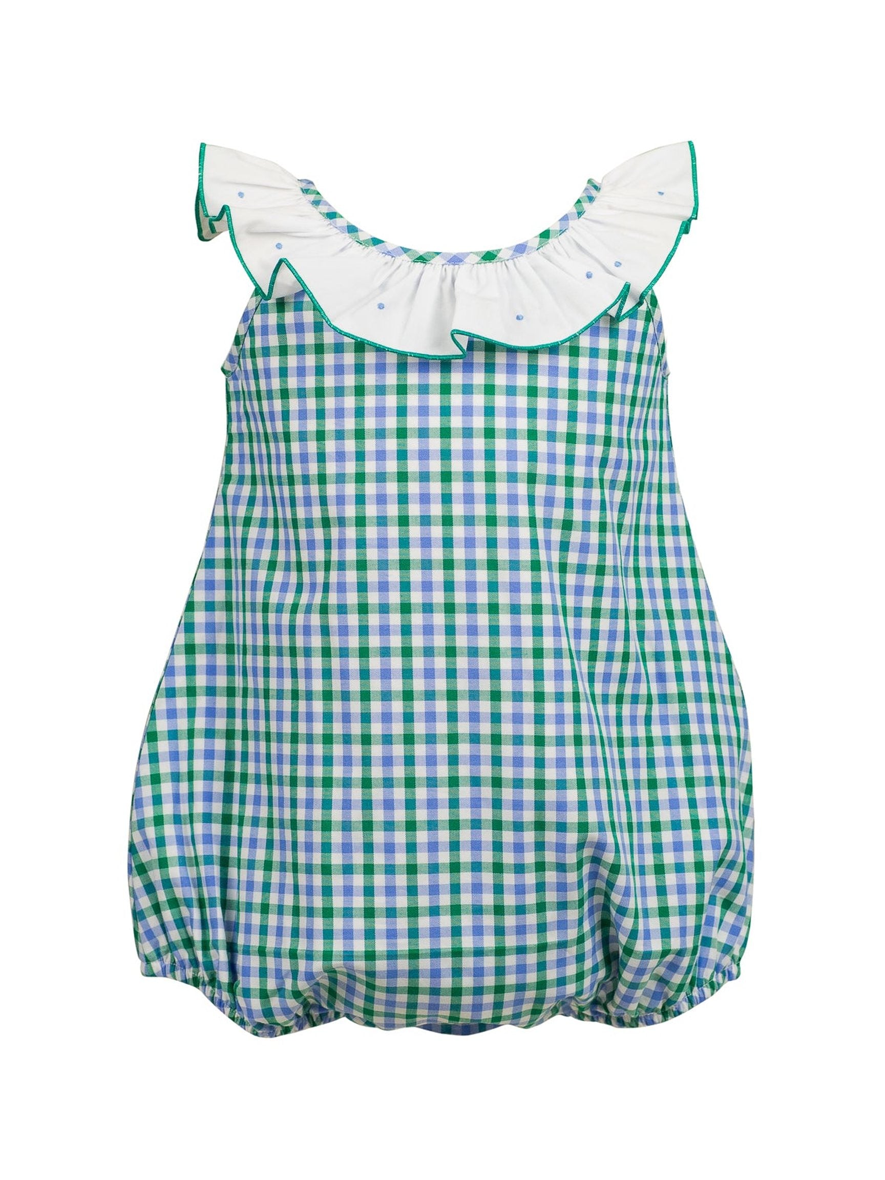 PRE-ORDER Effie Blue/Green Plaid Girl Bubble