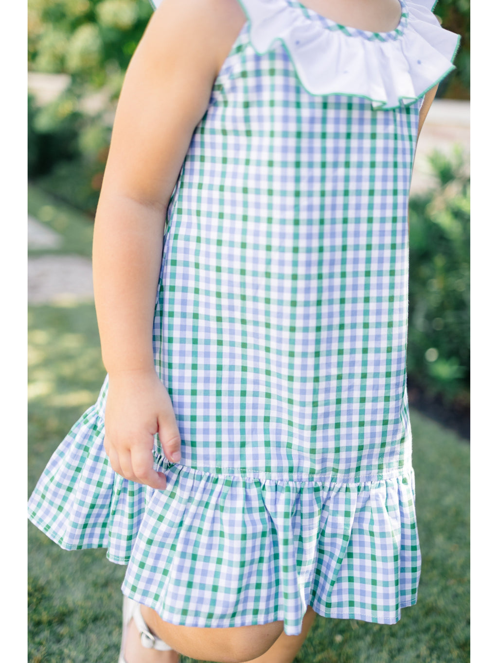 PRE-ORDER Effie Blue/Green Plaid Dress