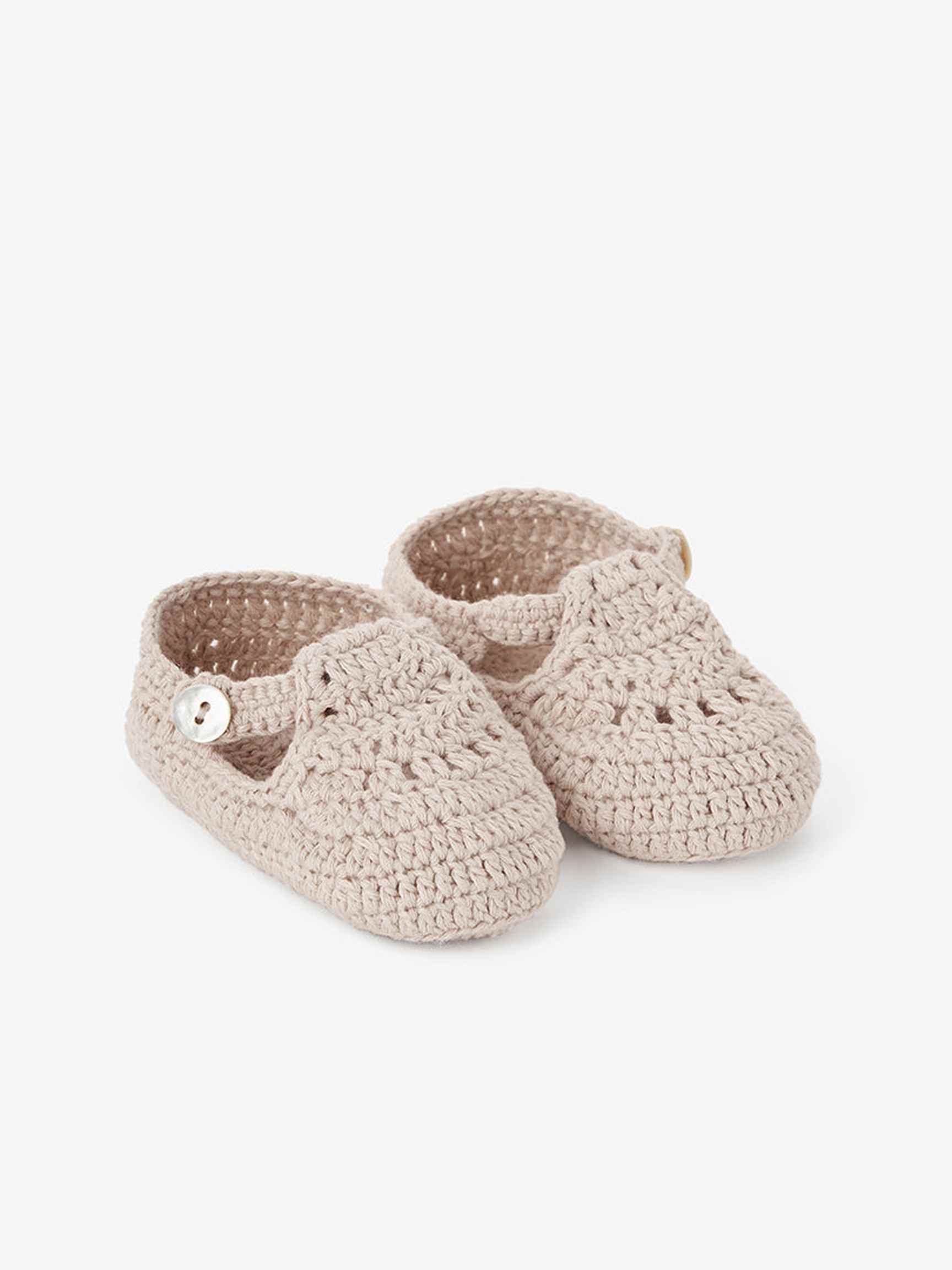 T-STRAP HAND CROCHETED BABY BOOTIES - Posh Tots Children's Boutique