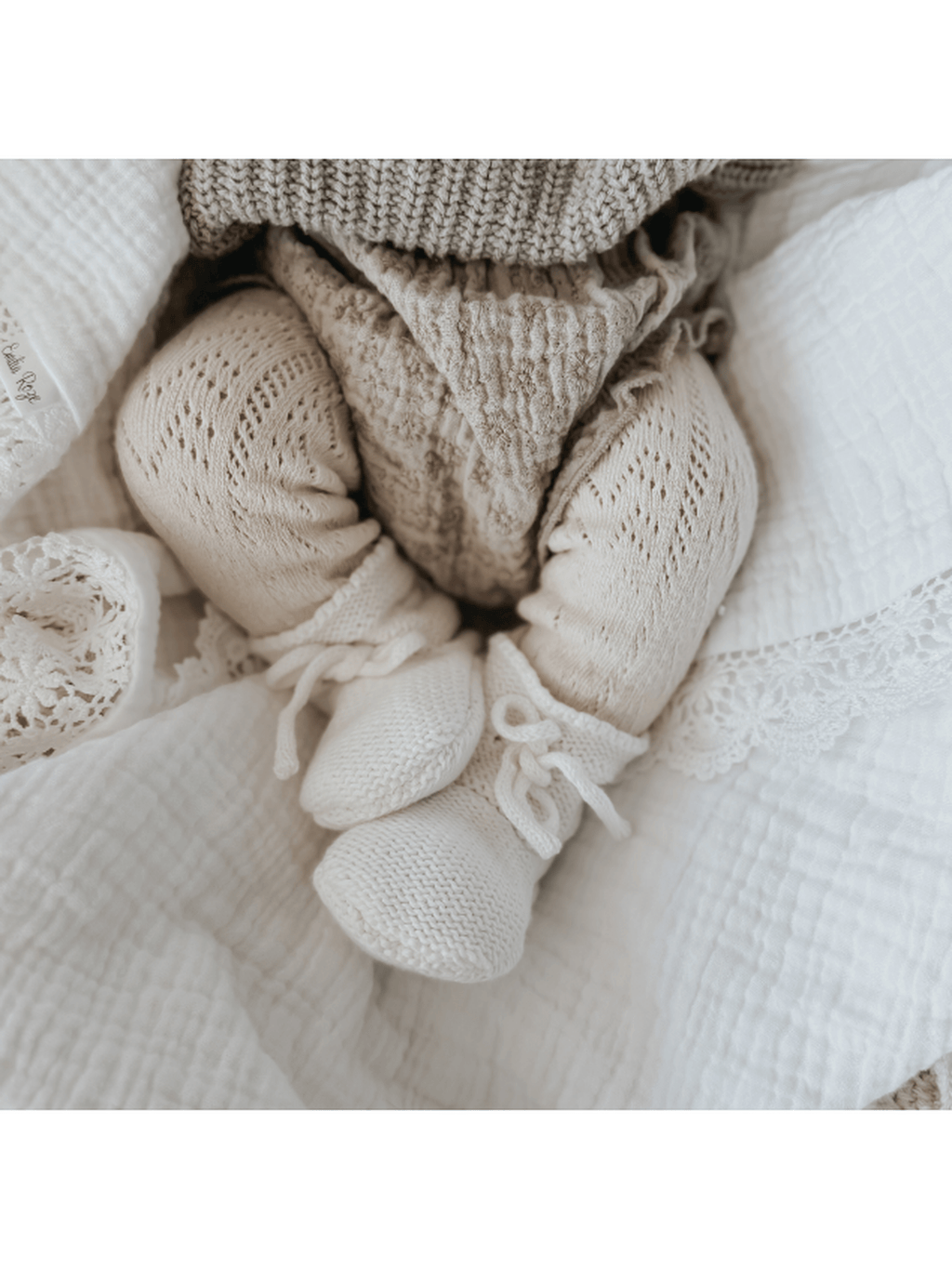 GARTER KNIT BABY BOOTIES - Posh Tots Children's Boutique