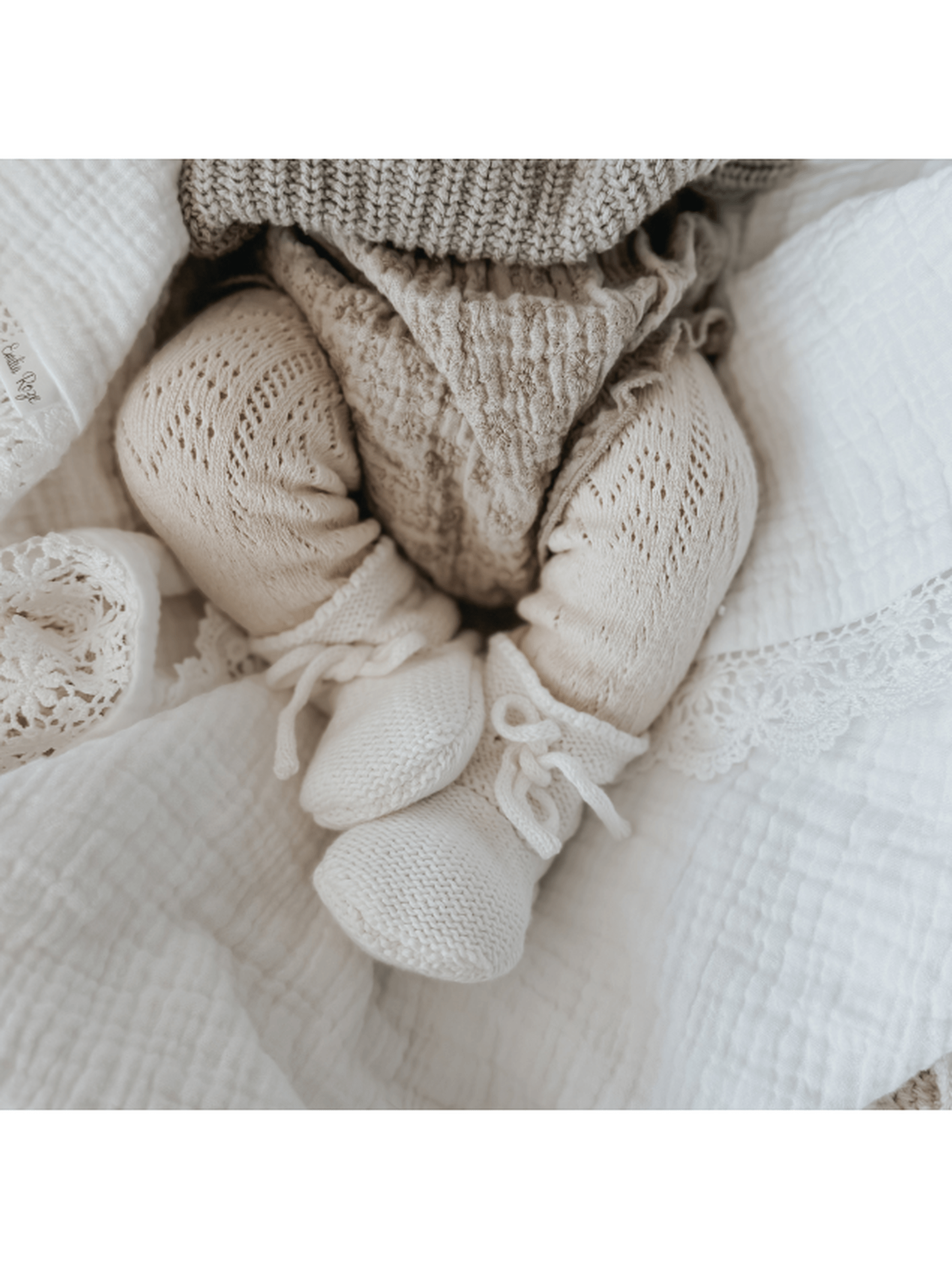 GARTER KNIT BABY BOOTIES - Posh Tots Children's Boutique