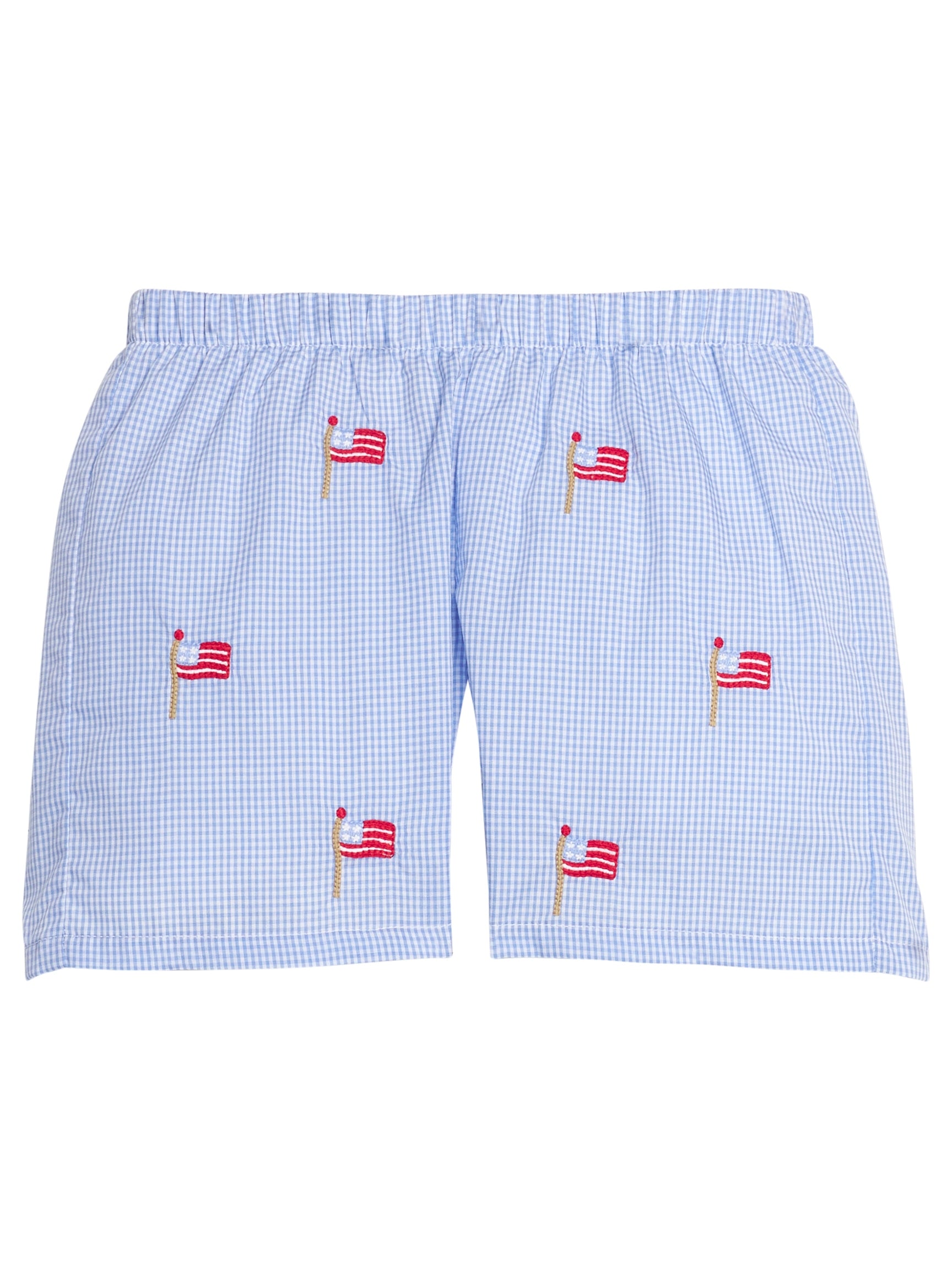 Embroidered Basic Shorts - Flags