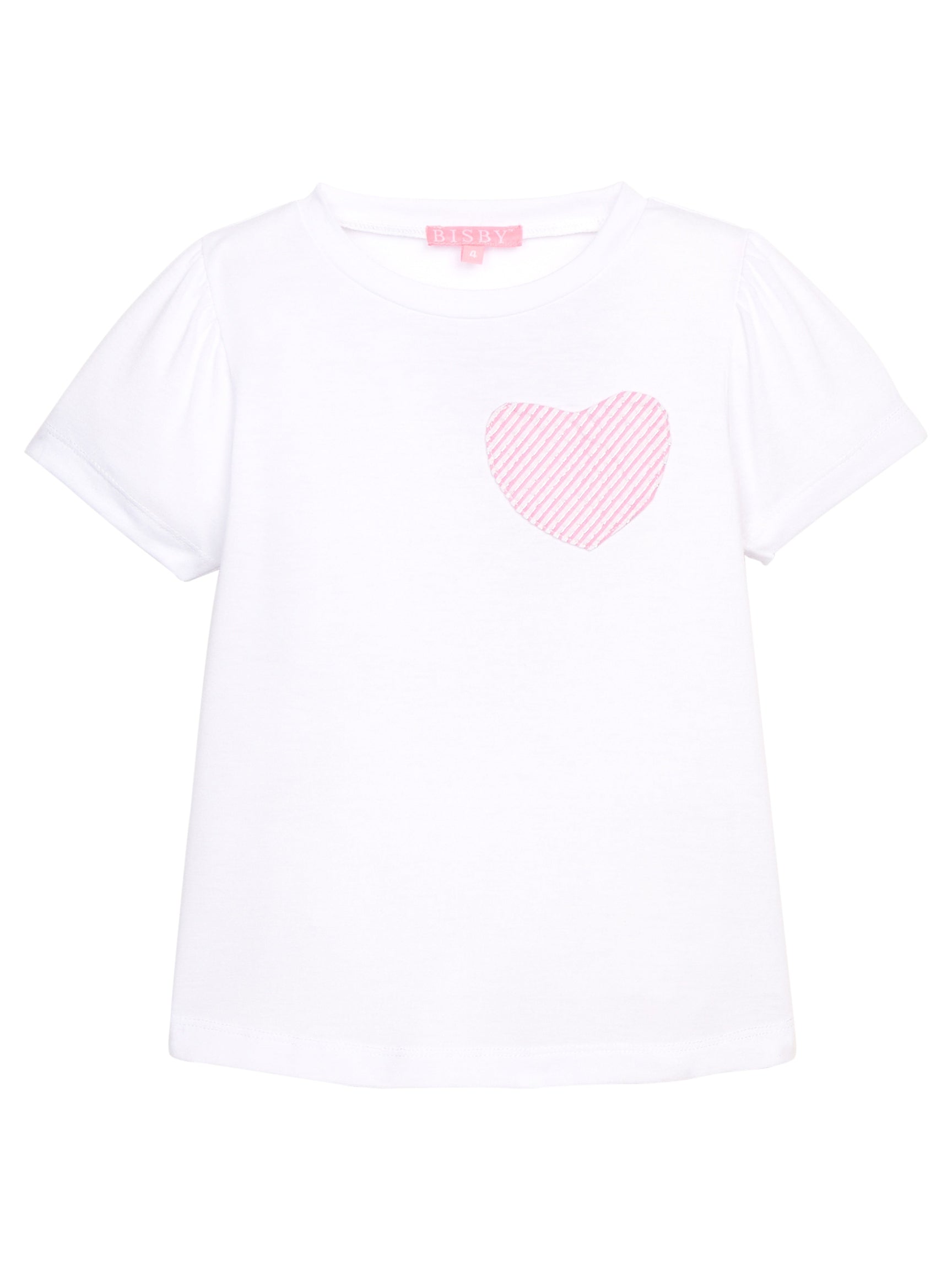 Essential Tee - Pink Seersucker Heart