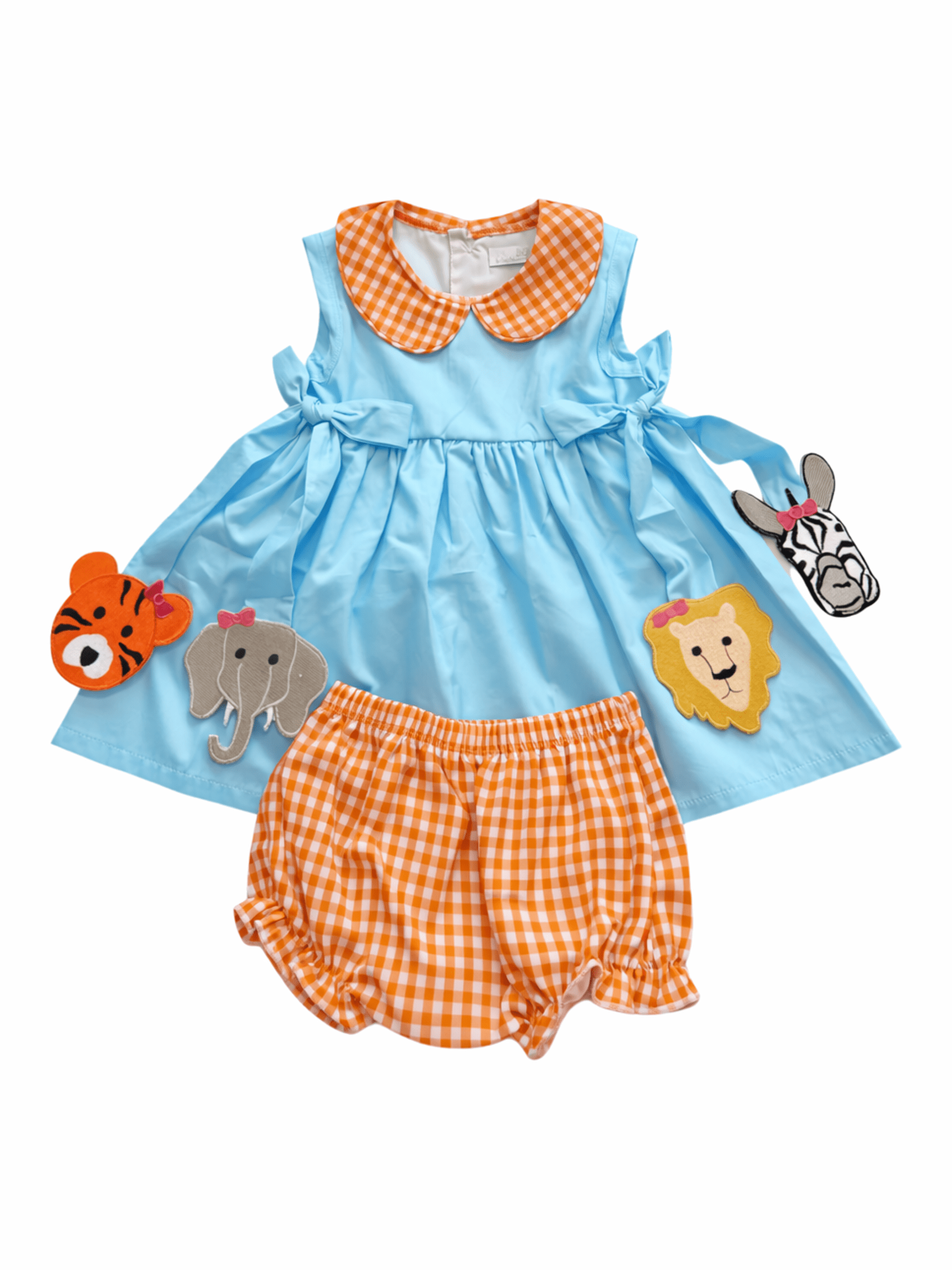 Zoo Animal Side Tie Bloomer Set