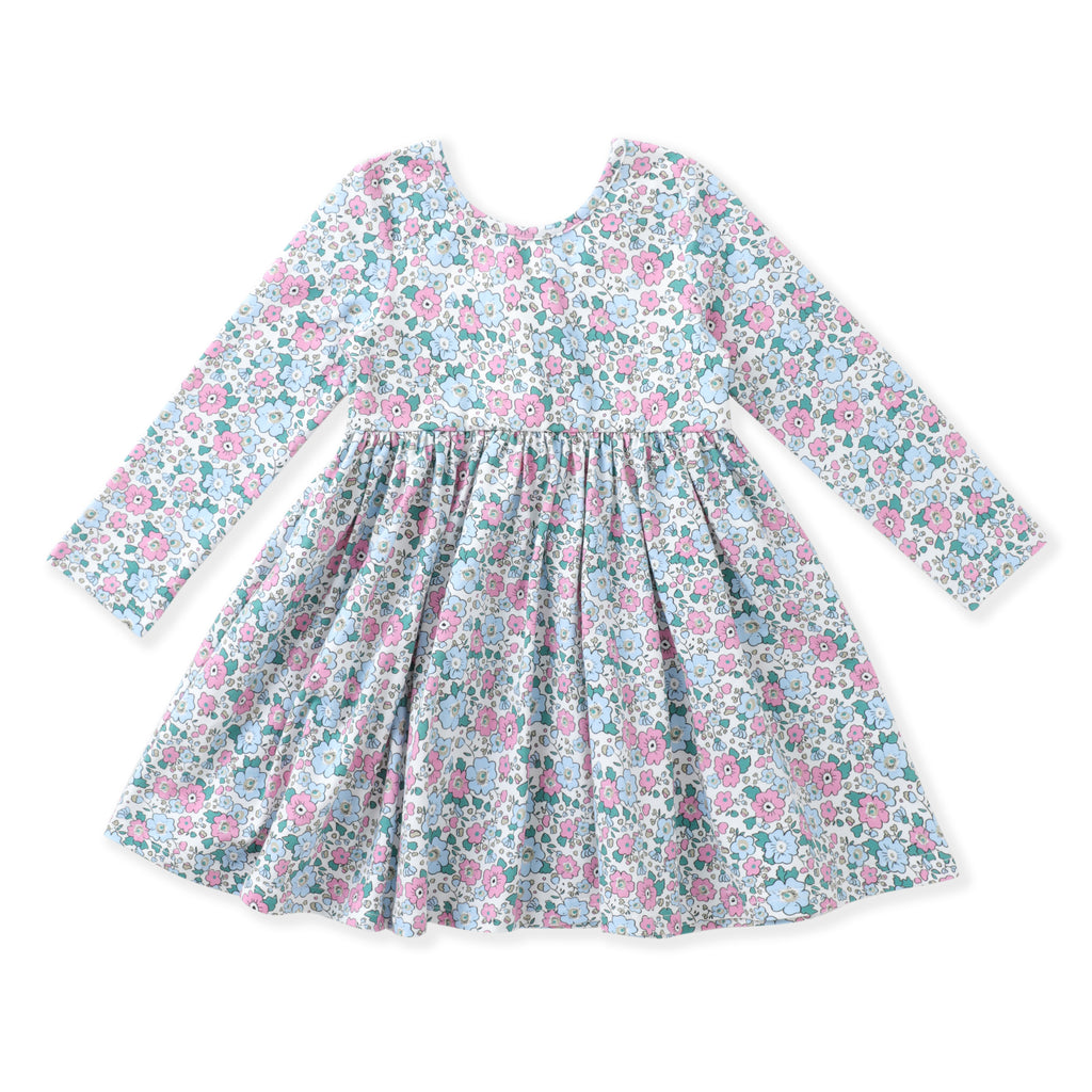 Blue Floral Twirl Dress