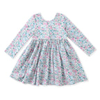 Blue Floral Twirl Dress