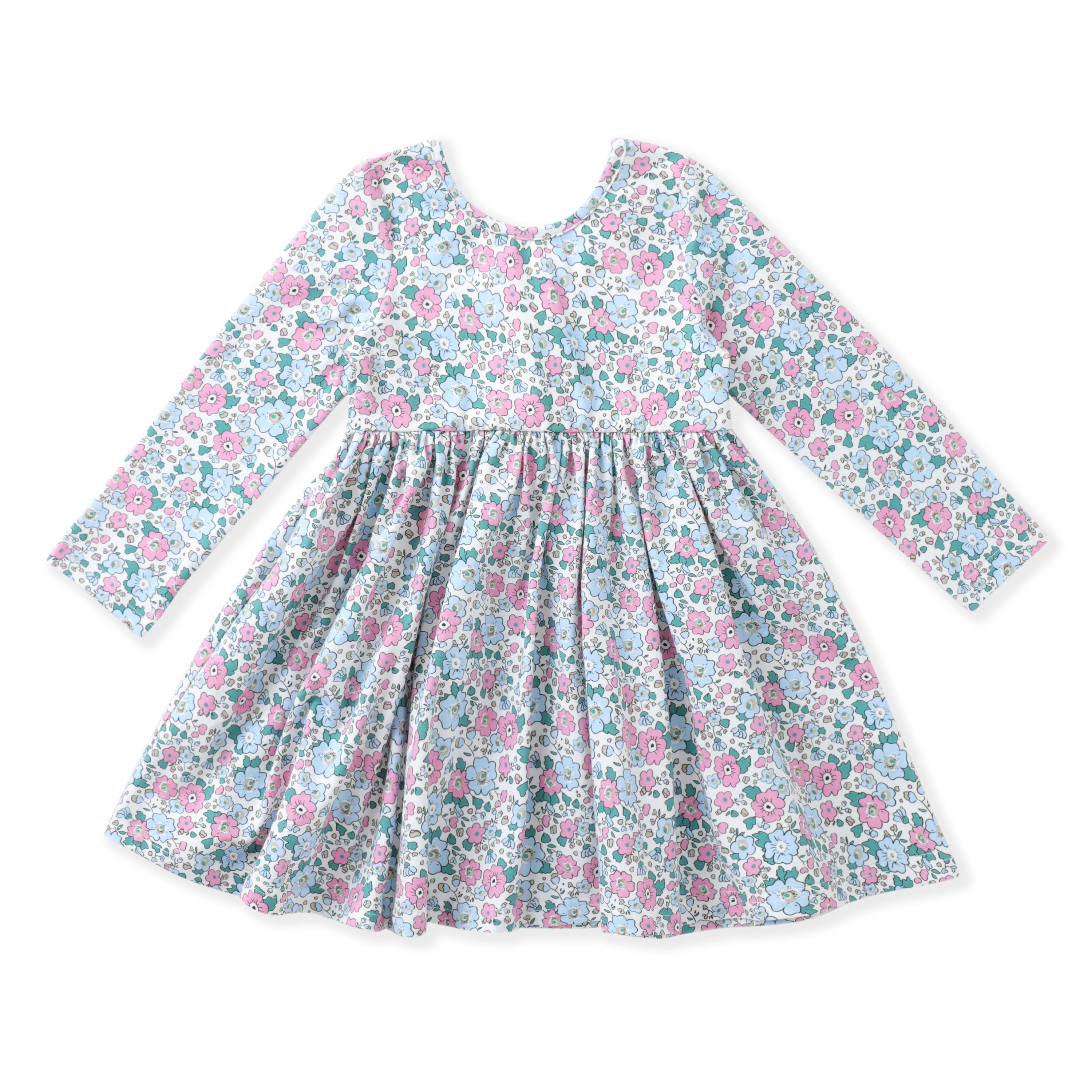 Blue Floral Twirl Dress