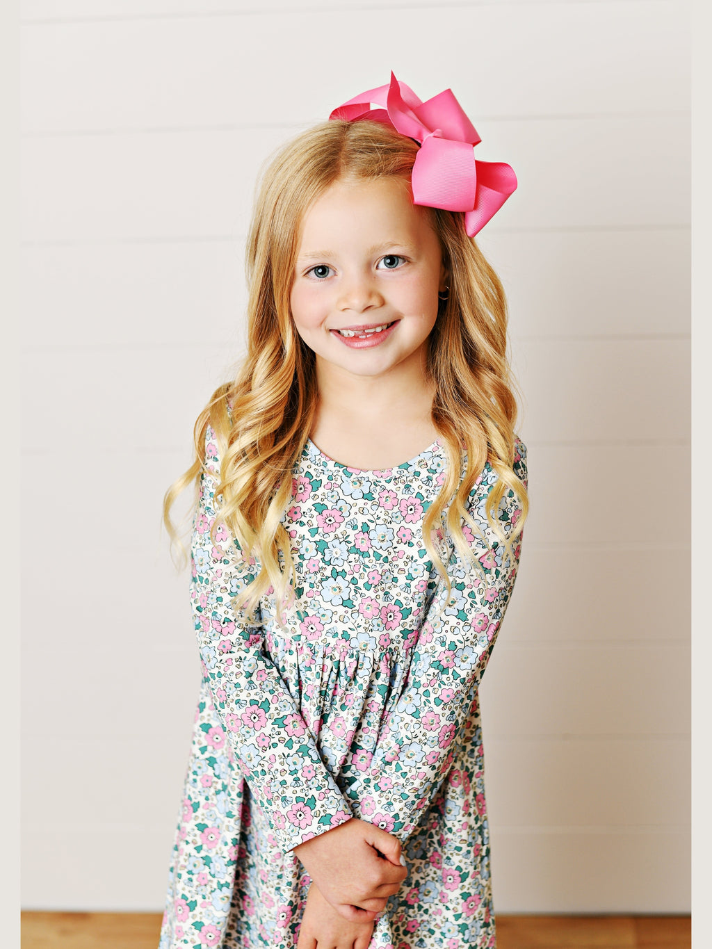 Blue Floral Twirl Dress