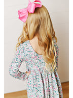 Blue Floral Twirl Dress