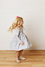 Blue Floral Twirl Dress