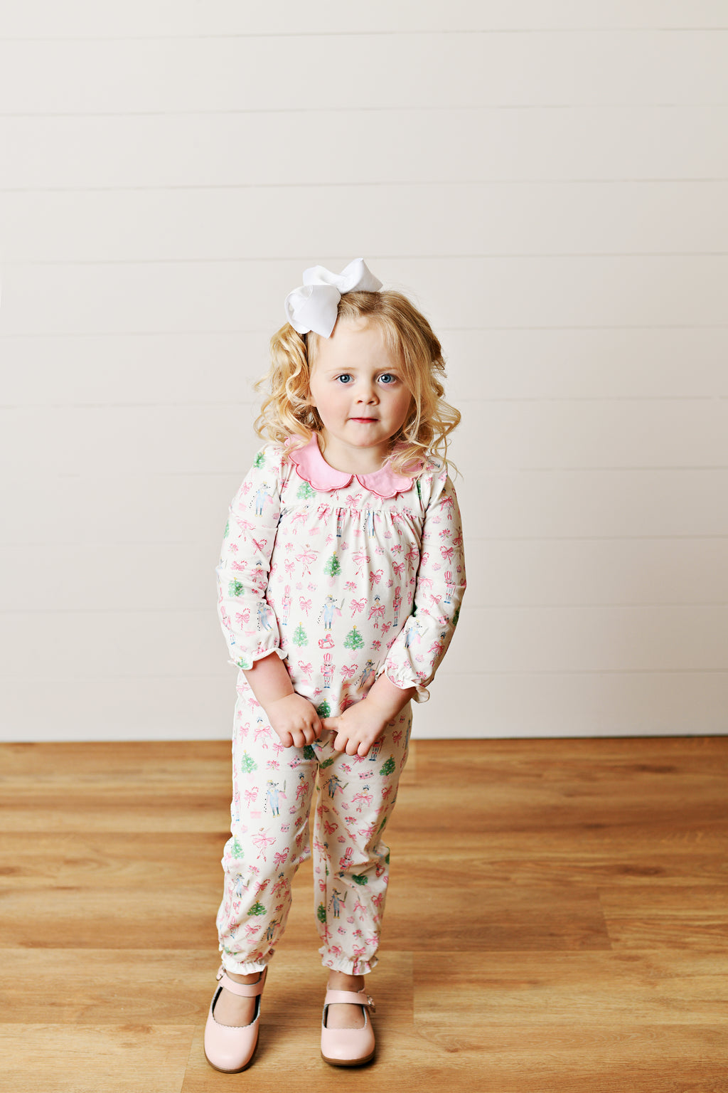 Nutcracker Scallop Proper Romper
